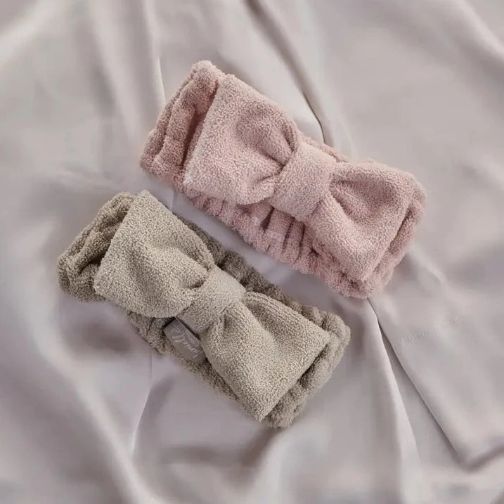 Cosmetic Bow Headband - Grey