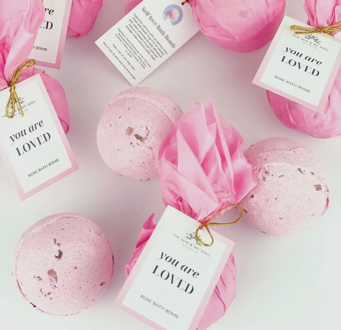 You Are Loved -Self -Love Rose Bath Bomb