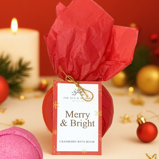 Merry & Bright Bath Bomb - Cranberry Scent