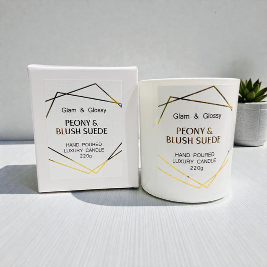 Peony & Blush Suede Candle