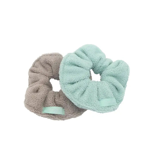 Microfibre Towel Scrunchie - Grey & Mint